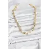 Pirinç Gold Renk Tifani Model Kadın Kolye