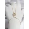 Pirinç Gold Renk Yonca Model Kadın Şahmeran