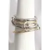 Pirinç Mix Renk 4Lü Model Kadın Yüzük
