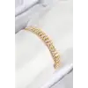 Pirinç Zirkon Taşlı Tennıs Model Gold Renk Asansörlü Kadın Bileklik