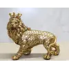 Polyester Dekoratif Taçlı Aslan Figürü Alk2576