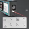 Profesyonel 40 Metre Dijital Lazer Metre Ölçer Lcd Ekran, Su Terazili, Alan Hacim, Pisagor Hesaplama Ve 20 Kayıt Hafızası