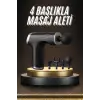 Profesyonel Masaj Tabancası Sporcu Masaj Aleti 4 Başlıklı Şarjlı Titreşimli