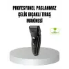 Profesyonel Şarjlı Saç ve Sakal Tıraş Makinesi – Çelik Bıçaklı, Ayarlanabilir Başlıklı, Kablosuz