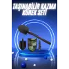 Pusulalı Katlanabilir Kazma Kürek Kamp Seti Kamp Küreği Portatif Çantalı
