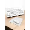 Q Klavye Beyaz Klavye Ve Mouse Seti Kablosuz USB Girişli