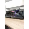 Q Klavye RGB Işıklı Klavye Ve Mouse Seti Kablolu Mouse Hediyeliş