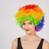 Rengarenk Kıvırcık Afro Bonus Peruk