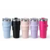 Renkli 900 ml Taşıma Kulplu Paslanmaz Çelik Termos Mug Bardak