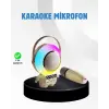Renkli Işıklı Astronot Mini Bluetooth Speaker ve Karaoke Mikrofon