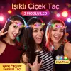 Renkli LED Çiçek Taç – 3 Işık Modlu