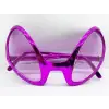 Retro Gözlük - 80 li 90 lı Yıllar Parti Gözlüğü Fuşya Renk 8x13 cm