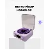 Retro Pikap Hoparlör Bluetooth AUX USB Type-C Projektörlü 360° Sesli Taşınabilir