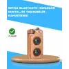Retro Radyo Tasarım Bluetooth Hoparlör 1800mAh Uzun Çalma Süresi