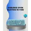 Retro Tarz Kablosuz Klavye Mouse Seti – 104 Tuşlu, Ergonomik Tasarım