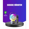 RGB Işıklı Astronot Bluetooth Hoparlör Karaoke Mikrofonlu