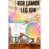 RGB Led Lamba Led Işık Ampul Renk Değiştirebilen 100 Watt
