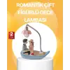 Romantik Çift Figürlü Gece Lambası Sandal Model Sevgiliye Özel Hediye