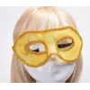 Sarı Dantel Tül Parti Maskesi