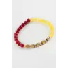 Sarı Kırmızı Doğaltaş Bileklik 6 mm