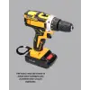 Şarjlı Darbeli Matkap Seti – 2 Bataryalı, 24W Güç, 24 Parça Aksesuar, LED Işıklı