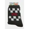 Satranç Desenli Kolej Çorap 8*28