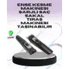 Sessiz Motorlu, Kablosuz Kullanımlı Şarjlı Saç ve Sakal Kesme Makinesi – Taraklı Set
