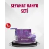 Seyahat Boy Banyo Seti 5’li Mini Şişe Ve Krem Kutusu Çantalı