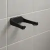 Şık Tasarım Siyah Tuvalet Kağıdı Askılığı Metal Peçetelik