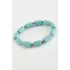 Silindir Turkuaz Doğaltaş Bileklik