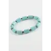 Silindir Turkuaz Doğaltaş Bileklik