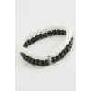 Siyah Beyaz Doğaltaş Bileklik 6 mm