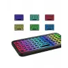 Siyah Kablosuz Mini RGB Işıklı Klavye Bluetooth 5.2 İnce Tasarım