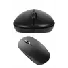 Siyah Kablosuz Mouse Wireless Mouse Minimal Tasarım