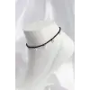 Siyah Renk Boncuklu Papatya Motifli Halhal