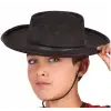 Siyah Renk Keçe Flamenko Şapkası Çocuk Boy