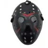 Siyah Renk Kırmızı Çizgili Tam Yüz Hokey Jason Maskesi Hannibal Maskesi