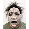 Siyah Saçlı Michael Myers Lateks Yüze Tam Yapışan Et Maske Korku Maskesi