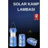 Solar Şarjlı Kamp Lambası Güneş Enerjili Kızaklı Kamp Feneri Çadır Feneri Led Işıldak