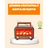 Şömine Alev Işıklı Solar Bluetooth Hoparlör – 7W Güçlü Ses, FM Radyo