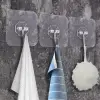 Süper Güçlü Yapışkanlı Suya Dayanıklı Şeffaf Askı 5li Set Yeniden Kullanılabilir Kancalar