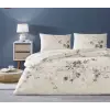 Taç Çift Kişilik Ranforce Nevresim Takımı Kiara Ekru