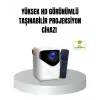 Taşınabilir 1080P HD Akıllı Projektör – 64GB Dahili Hafıza, 2GB RAM, Uzaktan Kumandalı