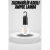 Taşınabilir Askılı Ampul Kamp Lambası Askılı Type-C Şarjlı Bahçe Lambası