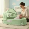 Taşınabilir Portatif Bebek Yatağı,sırt Çantasına Dönüşebilen Portatif Bebek Beşiği (yeşil)