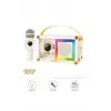 Taşınabilir Rgb Işılı Sevimli Figürlü Mikrofonlu Karaoke Bluetooth Hoparlör Krem