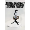 Telefon Tutucu Led Işıklı Kumandalı Mikrofon Telefon Vlog Video Kayıt