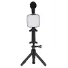 Telefon Tutucu Mini Mikrofonlu Tripod Vlog Çekim Video