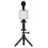 Telefon Tutucu Mini Mikrofonlu Tripod Vlog Çekim Video