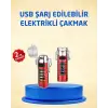 Tip C Şarjlı Dijital Ekranlı Çakmak ve El Feneri